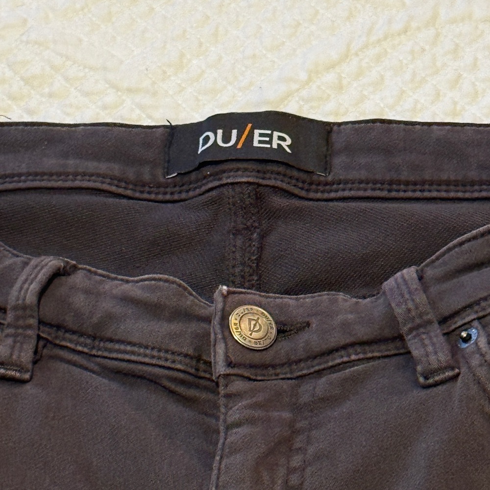 DU/ER Men’s Grey Steel Stretch 5-Pocket Pants Performance Slim Straight 36x30 - Picture 3 of 4